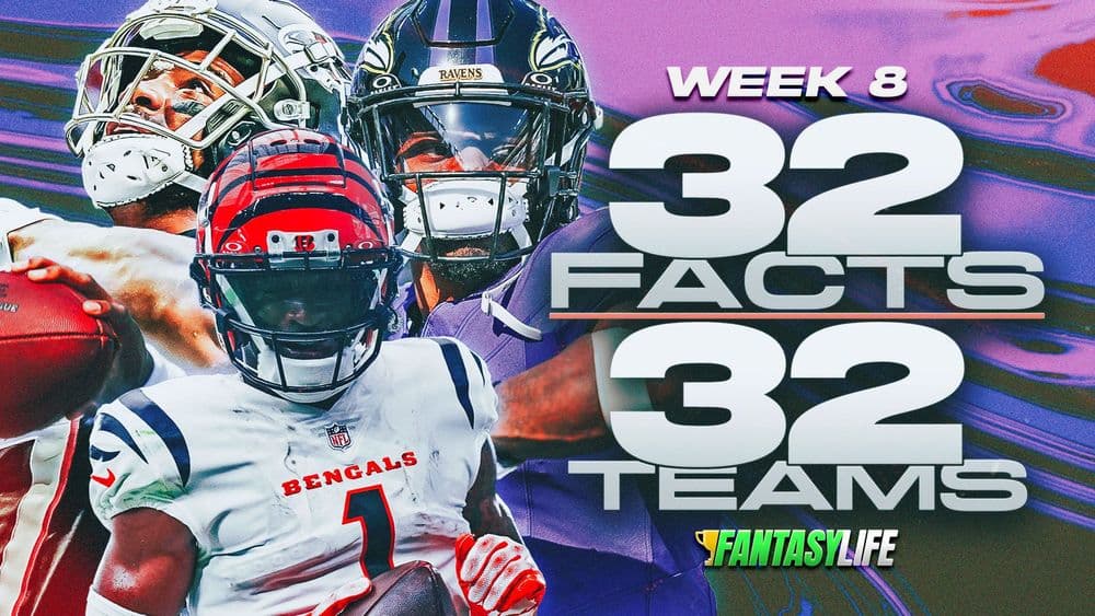 Fantasy Football Week 8: 32 Facts for 32 Teams