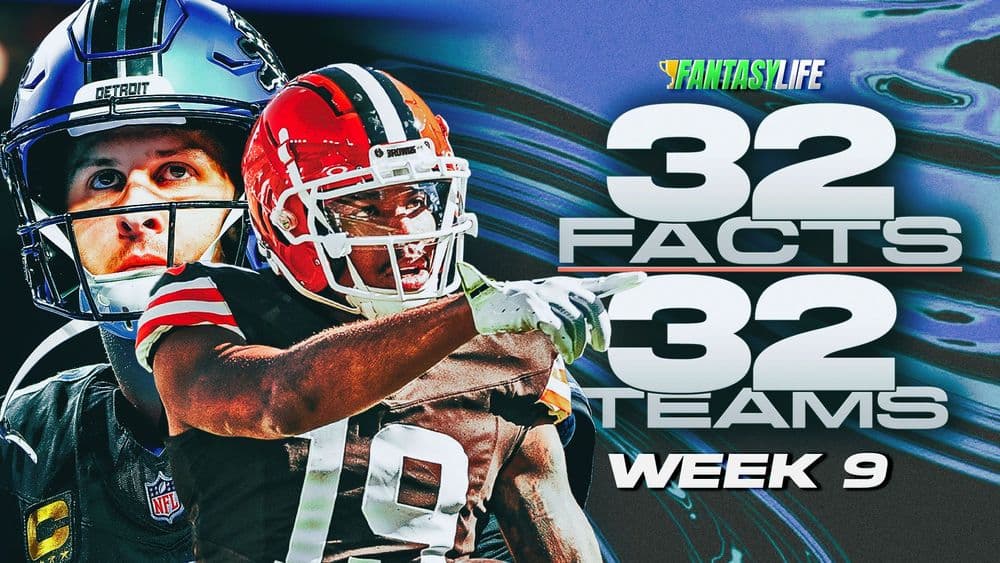 Fantasy Football Week 9: 32 Facts For 32 Teams