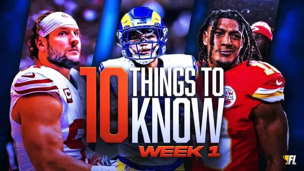 10 Things to Know For Week 1: A Must-Add DST, Four Rookies to Stash, and More